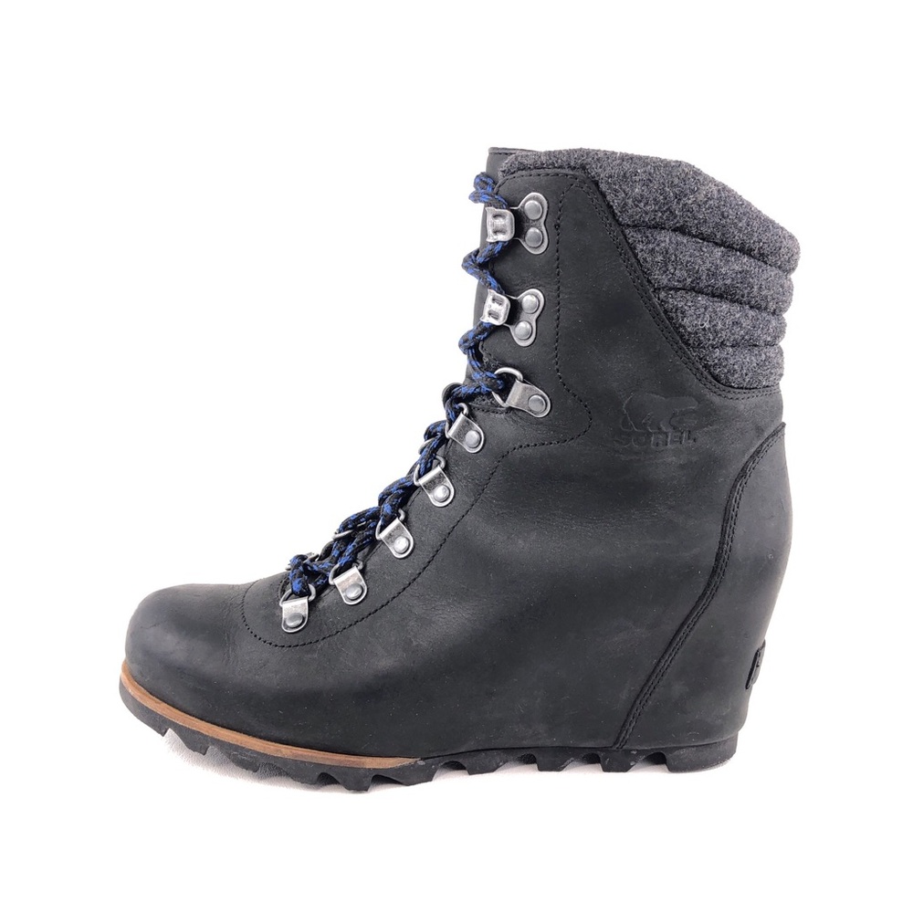 Sorel Conquest Wool Wedge Winter Ankle Boots 9